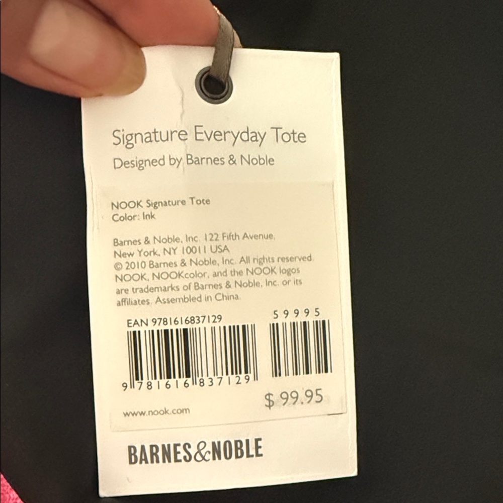 Nook Black Tote Bag - Picture 8 of 9